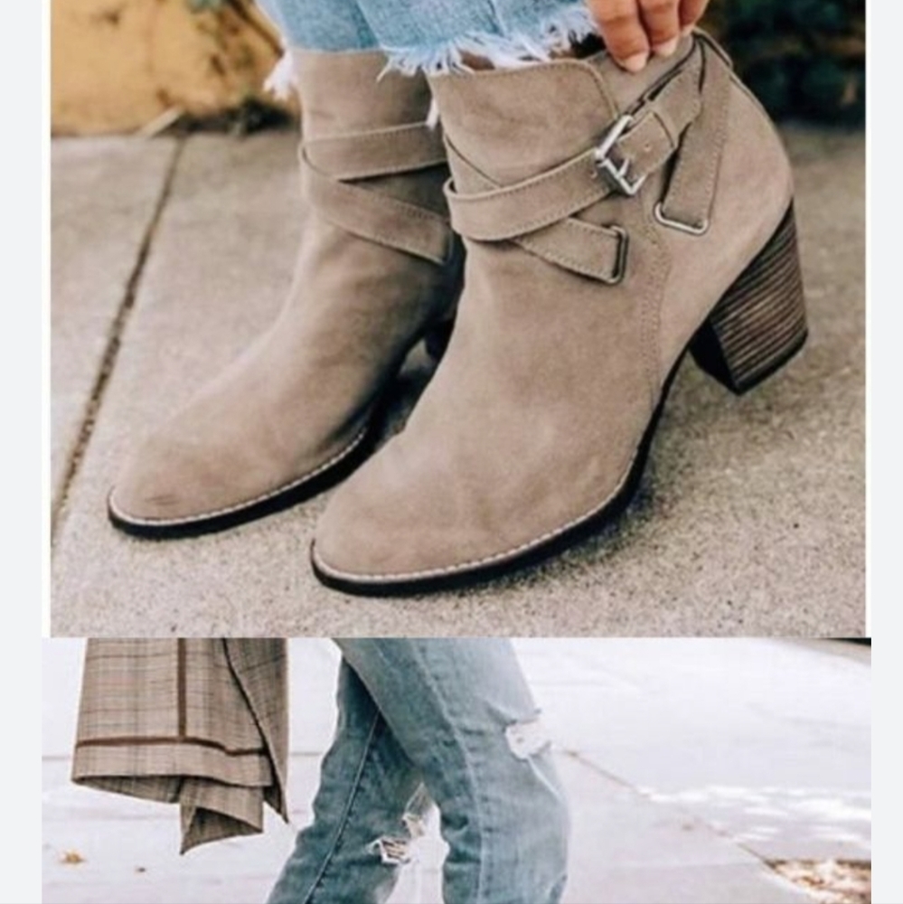 SAM ELDERMAN SUEDE BOOTIES SIZE 6 NEW